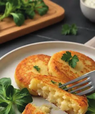 Golden potato cakes